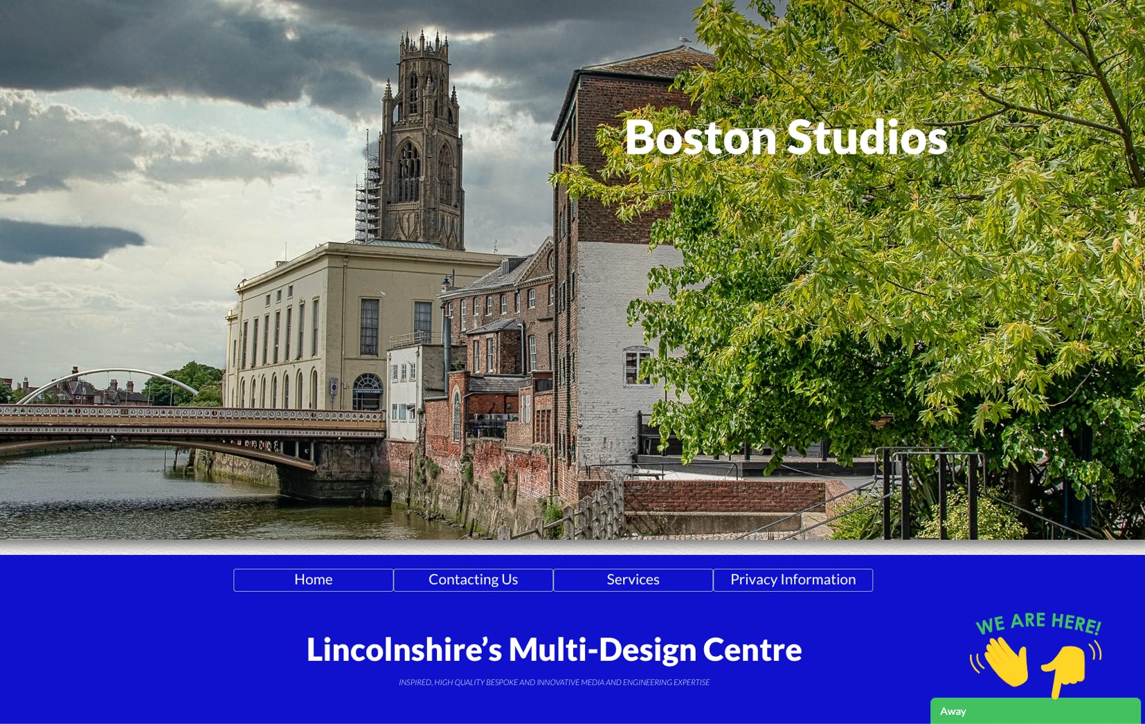 Image of Boston Studios website page